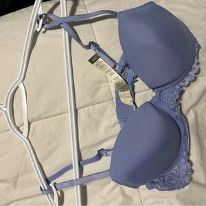 Blue Lace Push-Up Bra